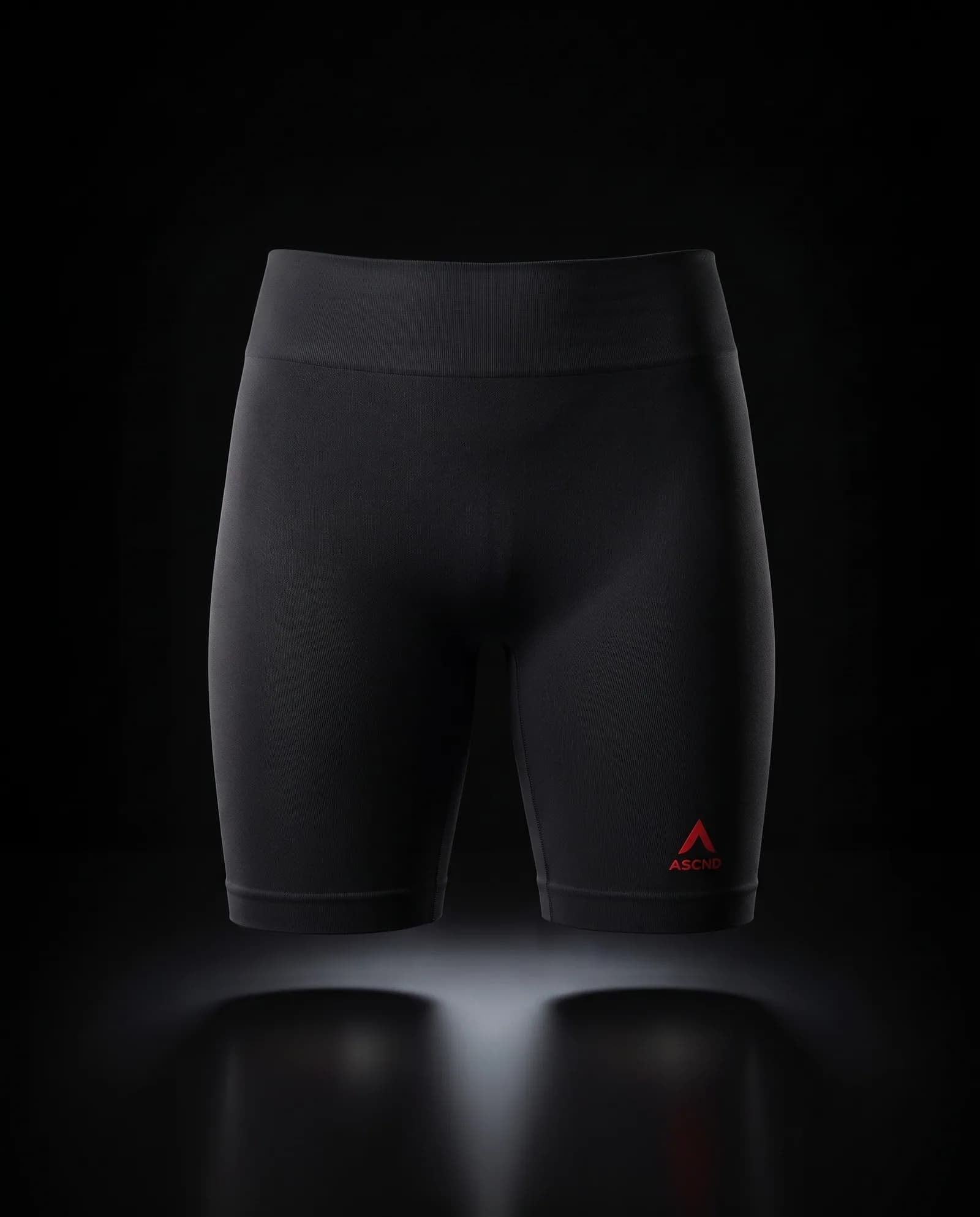 Base Compression Short — Seamless knit, 9in inseam.