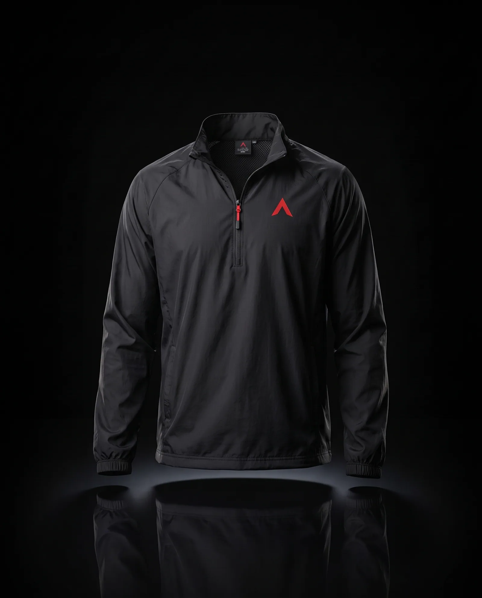 Cover Quarter-Zip — Light woven shell, mesh back.